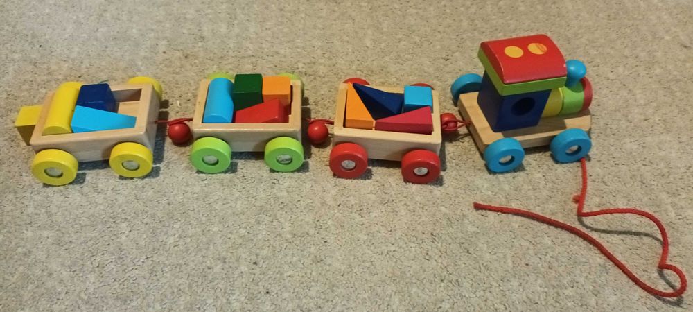 Дървено детско влакче Goki, деца над 2 години