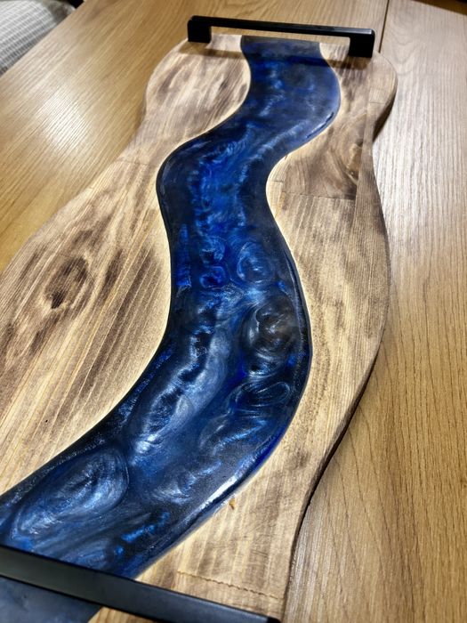 Ръчно изработено плато „Синя река“