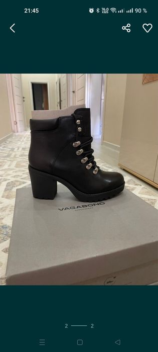 Ботинка новый кожаный