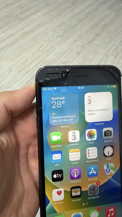 iPhone 8 Plus Neverlock 256GB-Amprenta OK-Spart Dar PERFECT FUNCTIONAL
