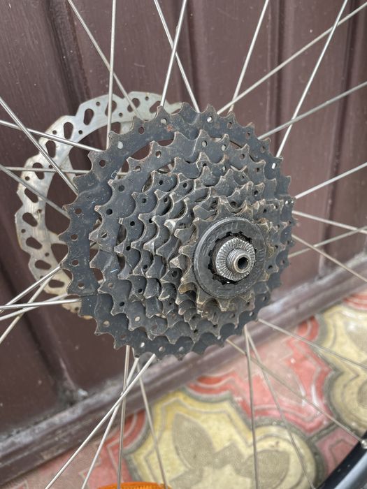 Jante bicicleta 27.5 discuri 8 pinioane quick release rockrider