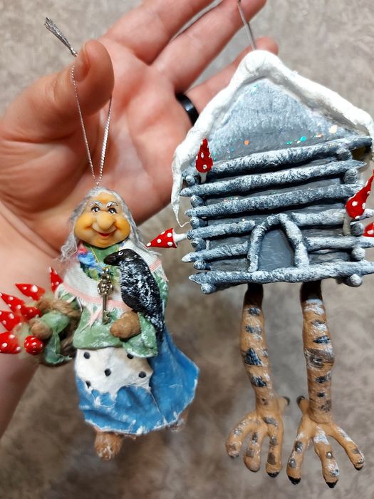 Ватная ёлочная игрушка. Ручная работа