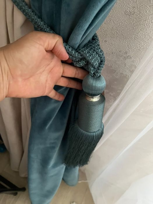 Продам шторы с тюлью велюр