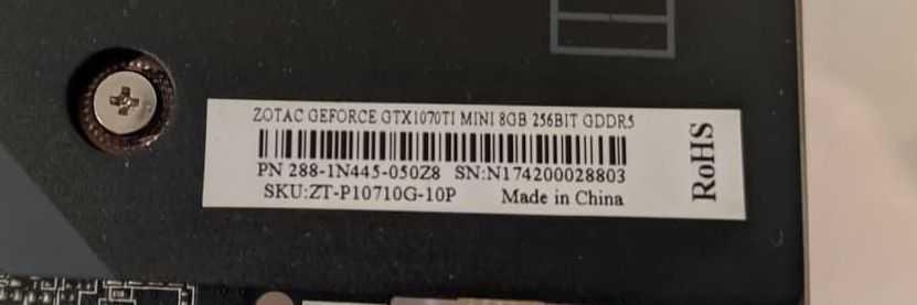 Zotac 1070 TI   8GB!