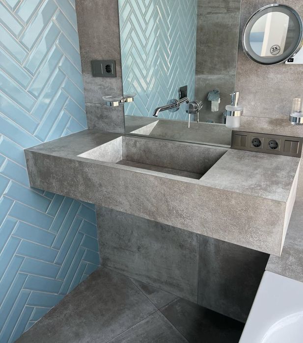 Умывальник из керамогранита на заказ