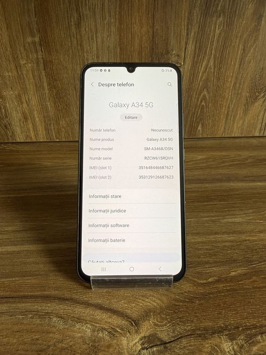 Samsung Galaxy A34 5G, 128 GB, Black -GARANTIE 6 luni