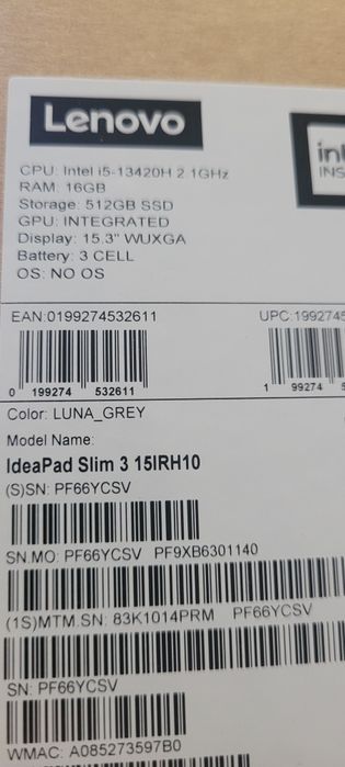 Laptop nou Lenovo i5 16 gb