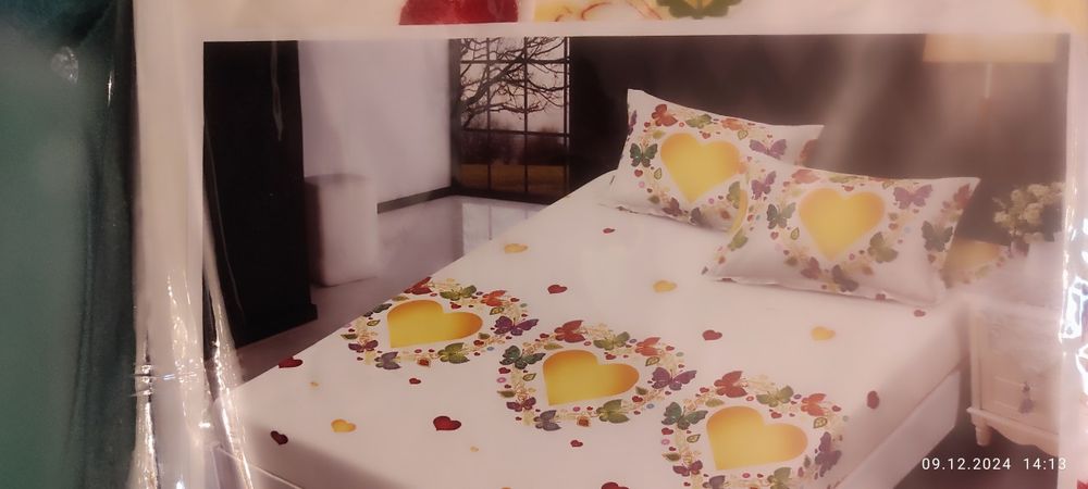 Lenjerii de pat noi , alb, bumbac 100% creponat