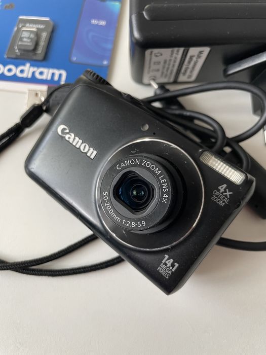 Camera Foto Digitala CANON PowerShot A2200 HD, Black, 16GB, 14.1 MP 4X Zoom