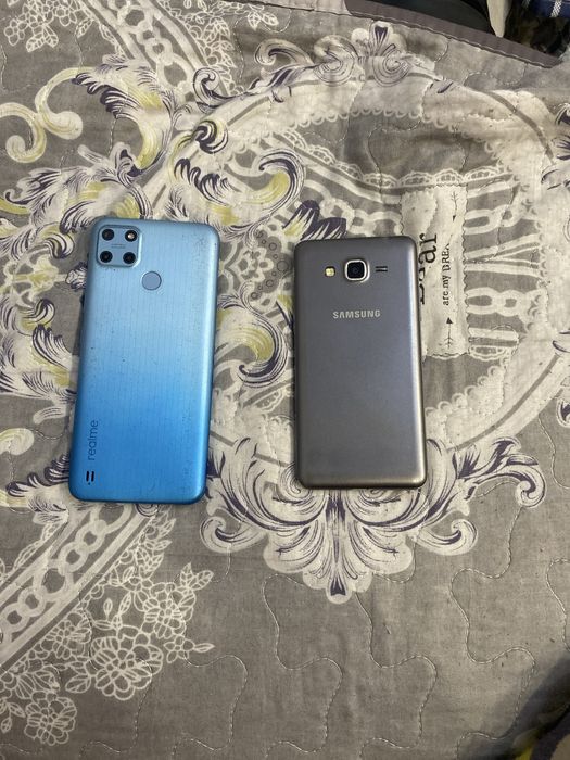 Продам телефоны, realme c25Y и samsung grant prime