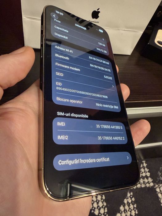 Vand IPhone 13 pro max  128 Gb Gold