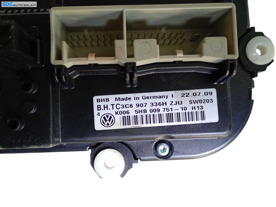 Panou Modul Unitate Comanda AC Aer Conditionat Clima Climatic Volkswagen Touran 1T3 2010 - 2015 Cod 3C8907336H 5HB009751 [LC0614]