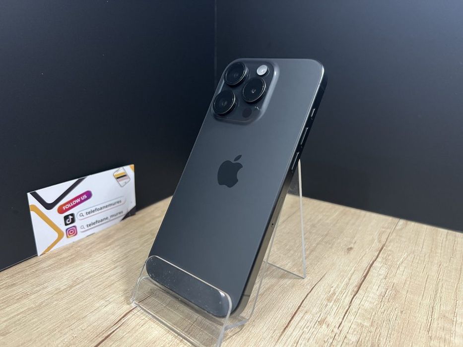 Iphone 15 Pro 128Gb Black Titanium Second-Hand Foarte Bun 3 ani garanț