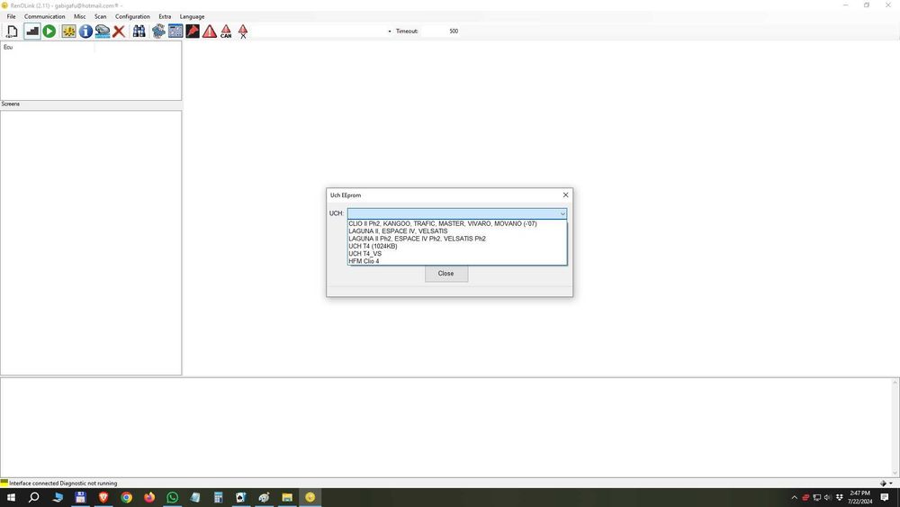 Interfata vLinker FS cu licenta Renolink v2.11 database 2024 + ddt4all
