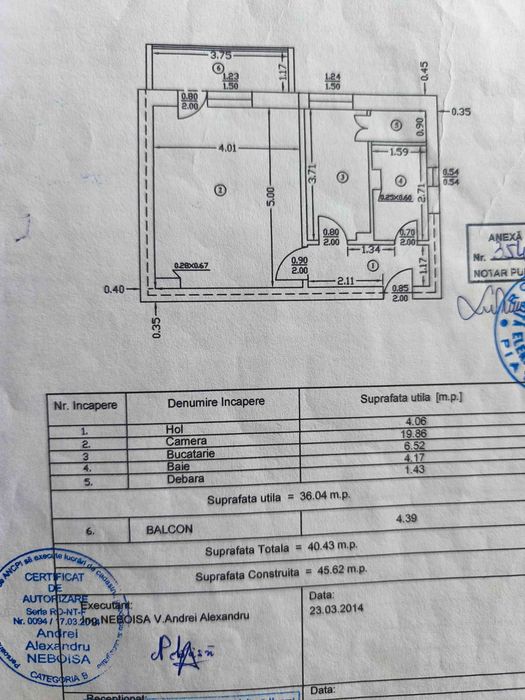 Apartament 1 cameră , confort 1