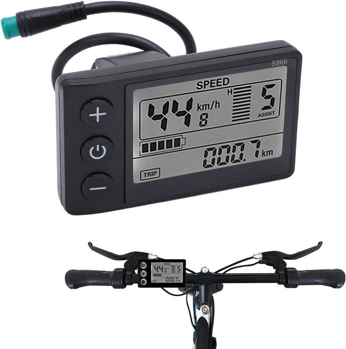 Електрически LCD дисплей, електрически S866 LCD дисплей измервателен уред 24V 36V 48V