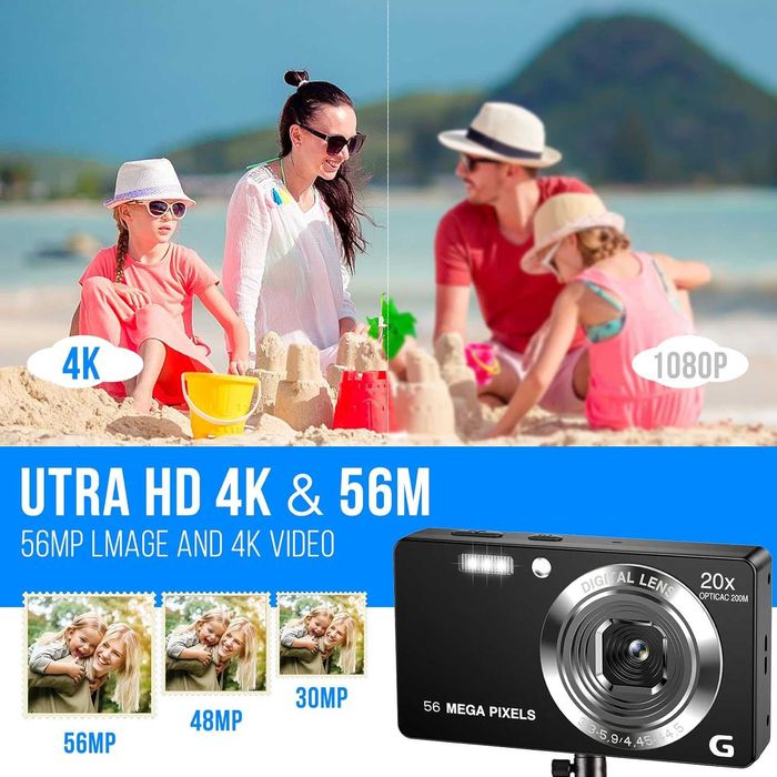дигитална камера 56MP / 4K (2160P) – 20x цифров zoom, 2.7" LCD,нова!