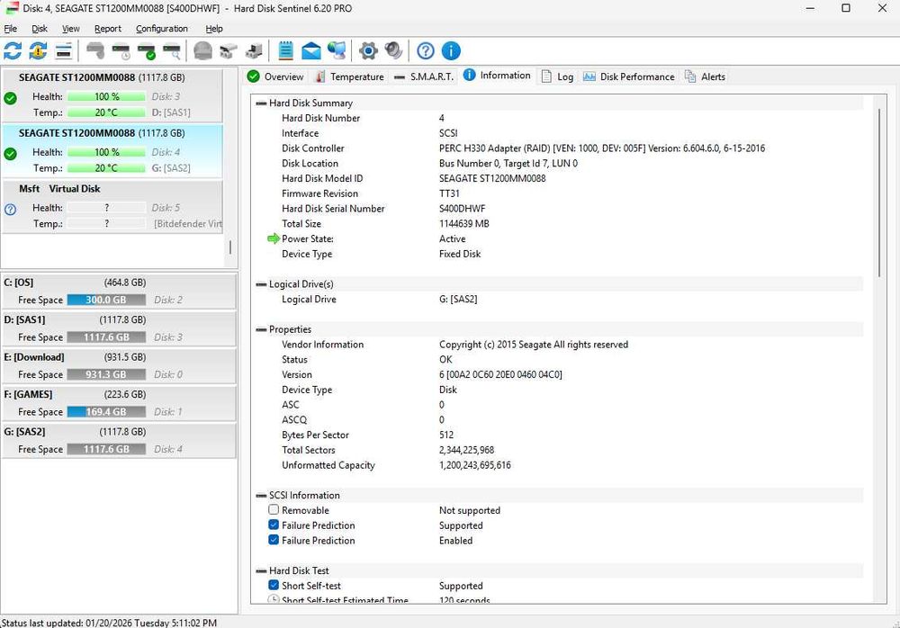 Controler Dell PERC H330 + cablu SAS SFF-8643/848+2x HDD SAS 1.2TB 10K