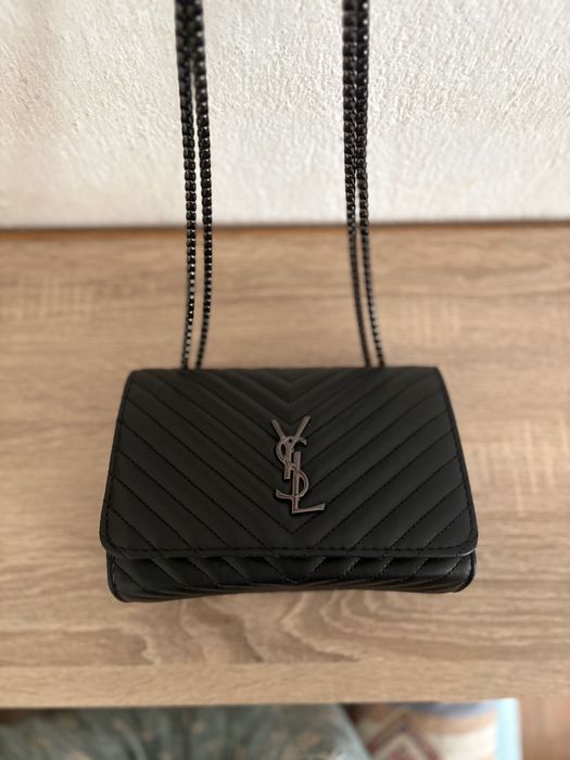 Дамска черна чанта YSL