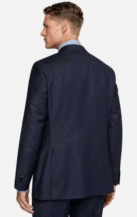 Sacou blazer 42 XL slim Massimo Dutti NOU lana Finest Italian navy
