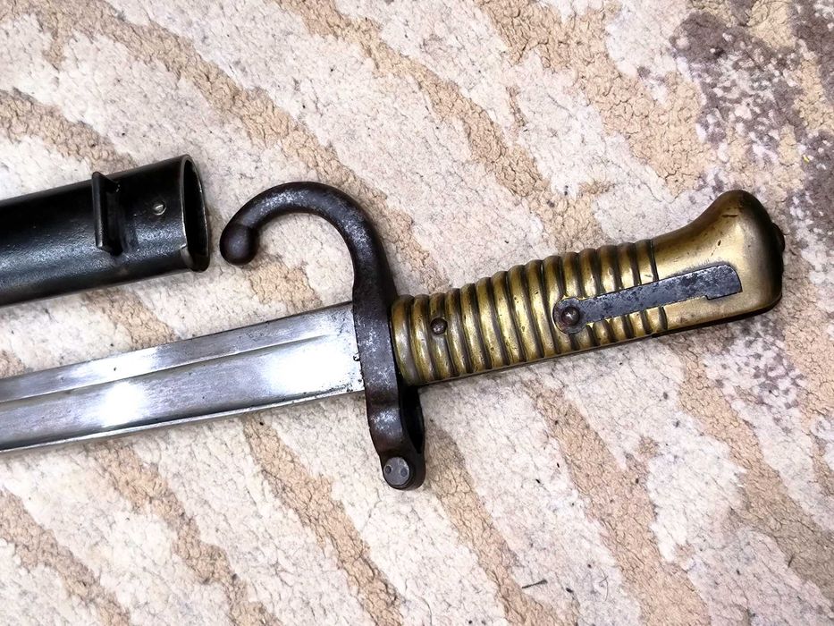 Френски щик нож байонет тесак Шаспо Chassepot M1866 еднакви номера