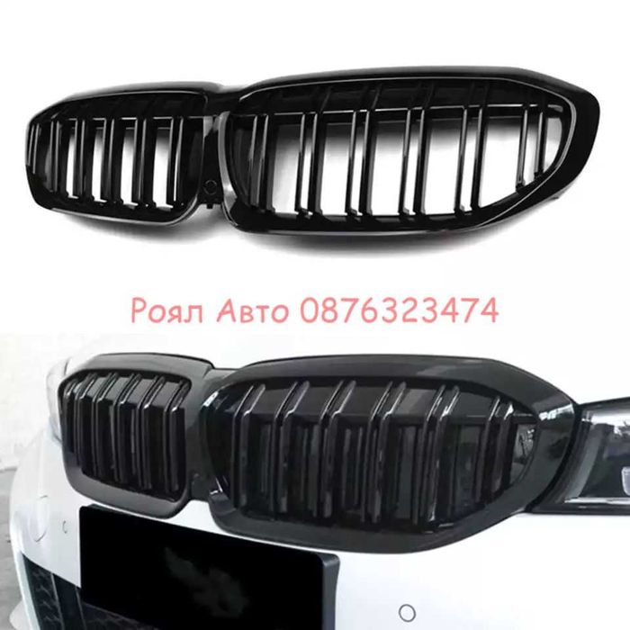 M3 Бъбреци BMW G20 Двойни Черни Piano Black 2019-2021 БМВ Г20