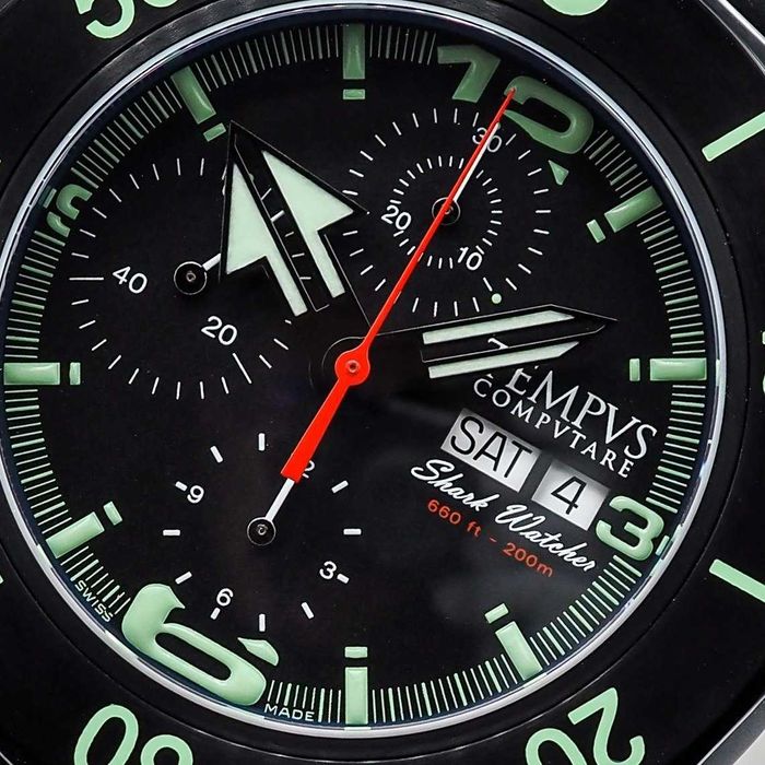 НОВ - TEMPVS COMPVTARE Shark Watcher 47 mm Black