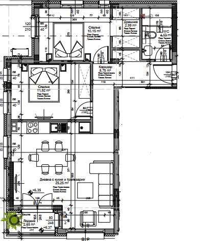 Тристаен апартамент ж.к. 'Владислав Варненчик'