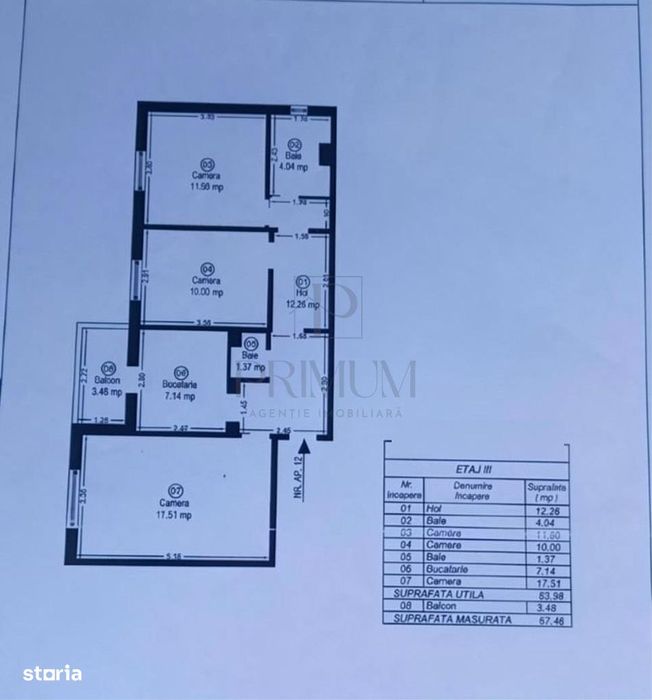 Girocului | 3 Cam | Decomandat | 2 Bai | Anvelopat | Renovat | Et.3