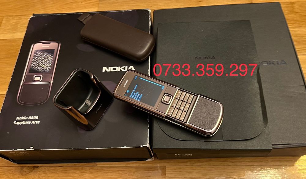Nokia 8800 ARTE Sapphire CA NOU ! Full Box ! RARITATE Telefon Colectie