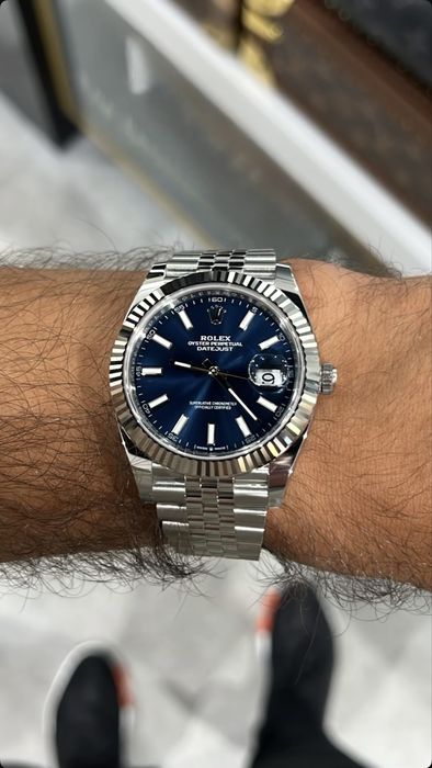 Rolex Date-Just 41 Blue Dial ETA 3235