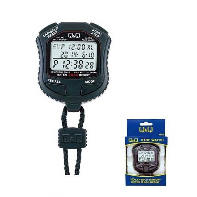 Професионален Хронометър Q&Q HS45J.Дигитални Хронометри за Спортисти.Функция Темпо 100 Времена Таймер Пасер.За Спорт измерване на Технологични Процеси