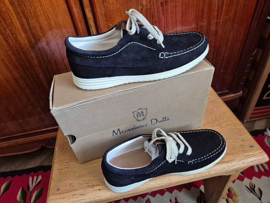 Pantofi piele intoarsa baieti nr. 37 Massimo Dutti noi