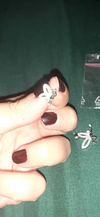 Set argint pandant si cercei zane