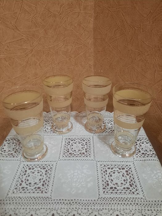 Винтаж. Красивые бокалы на ножке. Чехословакия. Богемия. Оригинальный