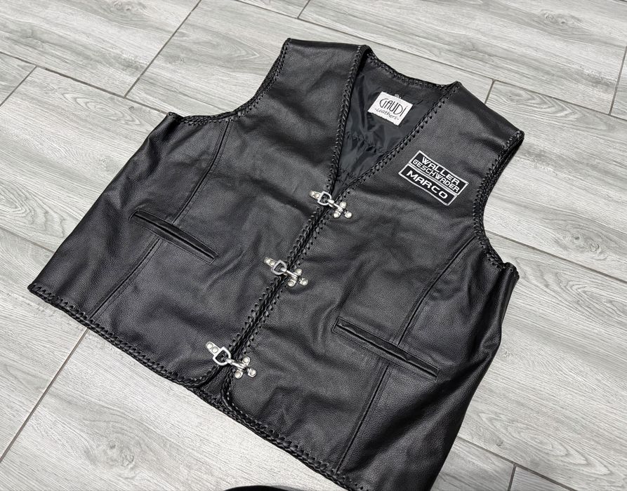 Vestă moto piele gaudi 4XL