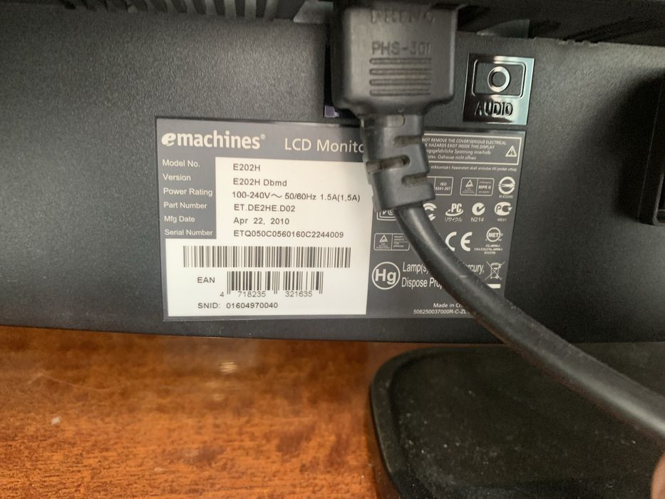 Монитор emachines e202h