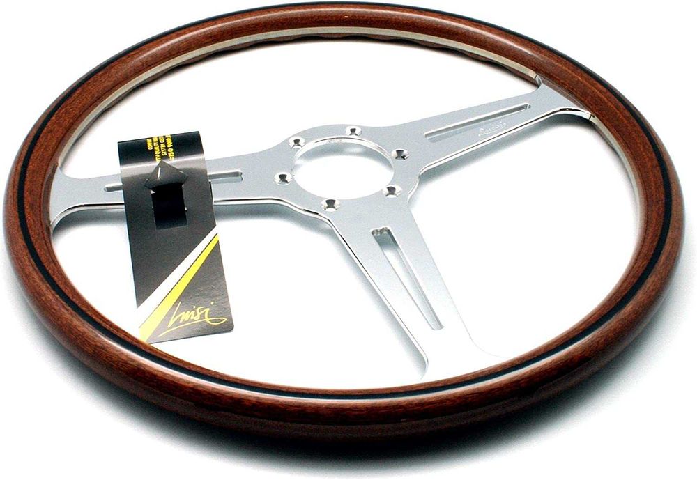 Махагонов дървен волан LUISI Montecarlo Италия 39см Ръчна изработка