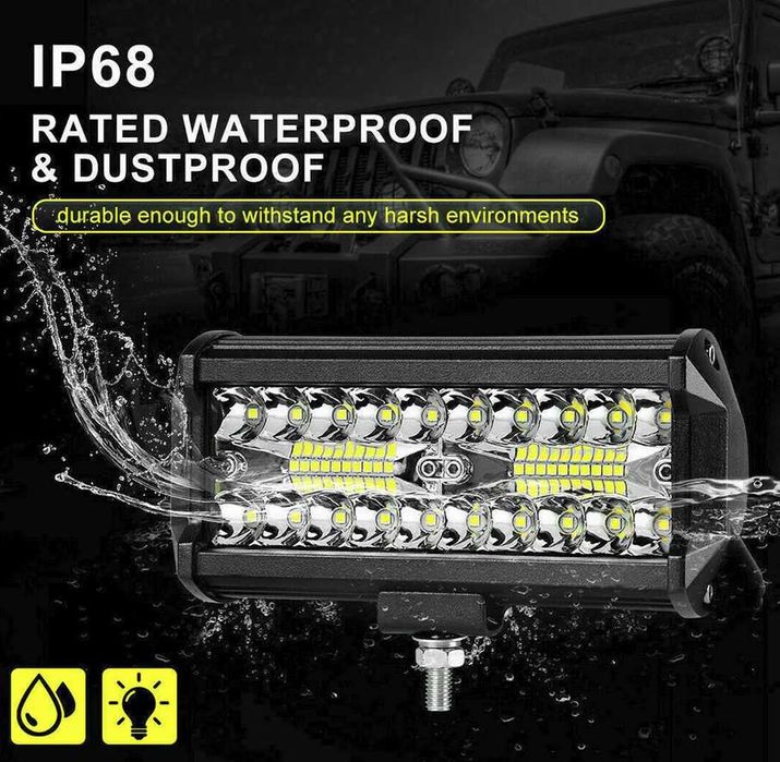 ЛЕД / LED Халоген 120W- фар прожектор работна лампа 12/24V