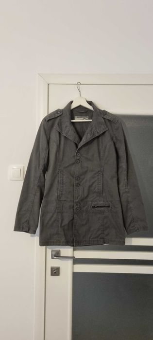 Geaca denim gri de primavara