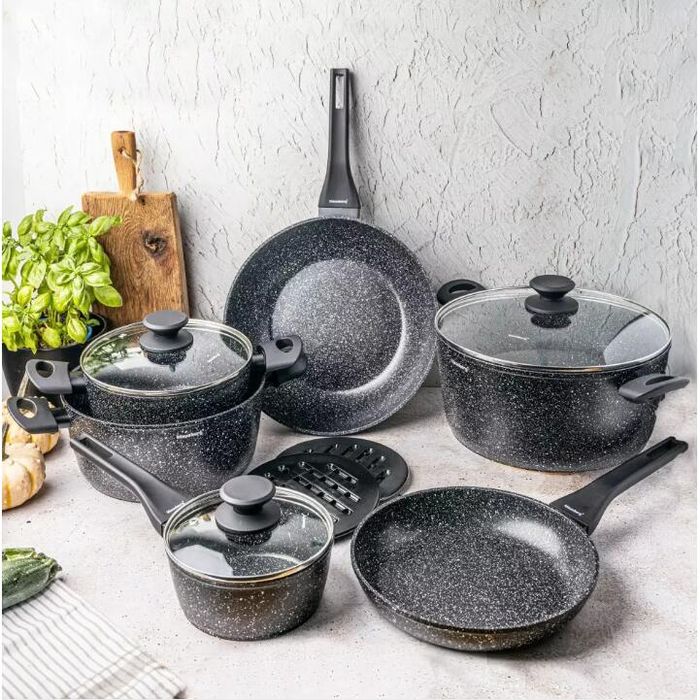 Set oale cu capac si tigai de inalta calitate, aluminiu turnat, strat