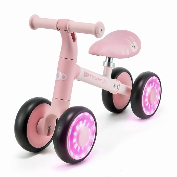 Баланс Колело KINDERKRAFT  Cutie Flash Розово със Светещи Гуми 2.1 КГ