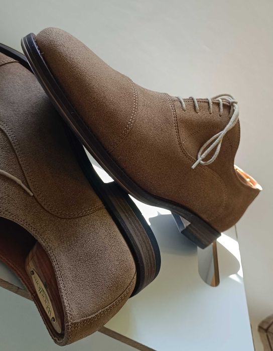 Pantofi oxford 44 44.5 cap toe premium Minelli NOI piele naturala moal