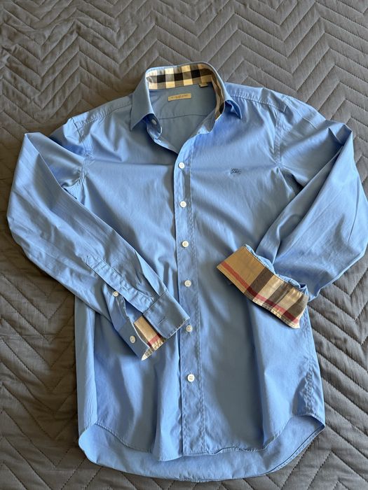 Мъжка риза BURBERRY в небесно син цвят