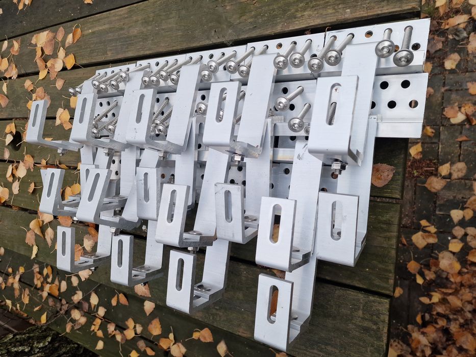 Set console carlige AL pt 10x panou solar sistem fixare acoperis tigla