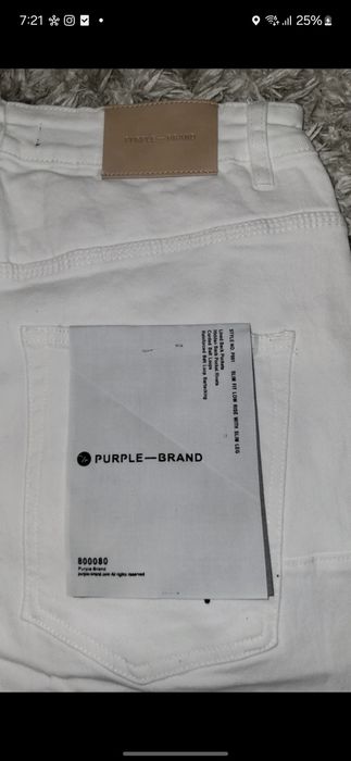 Blugi Purple Albi (Mărimea 44 EUR)