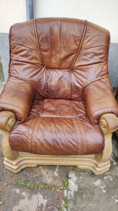 Кожени фотьойли от масивно дърво