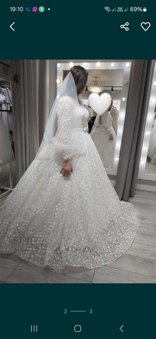 Продам шикарное свадебное платье, размер 46,48