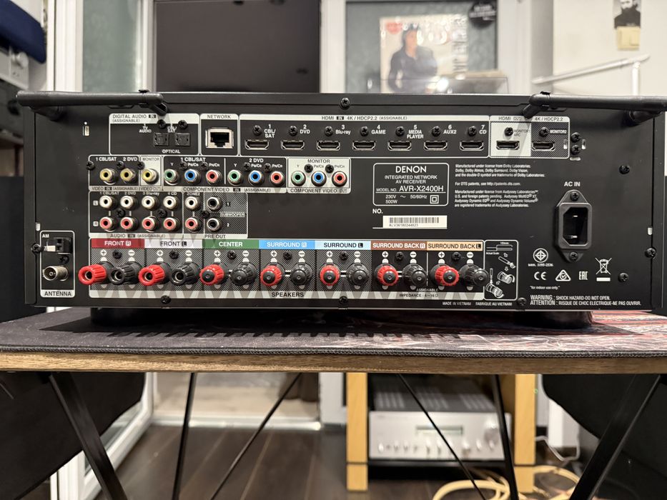 Receiver Denon AVR-X2400H,7.2,Dolby Atmos,Wifi,Bluetooth,4K,