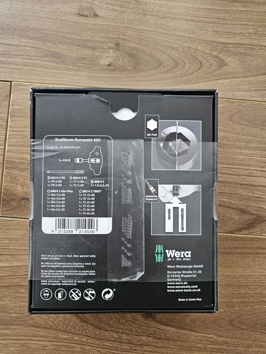 Set surubelnita cu maner in T 17pcs WERA KK 400